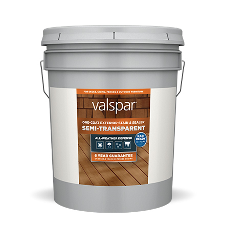VALSPAR® ONE-COAT SEMI-TRANSPARENT STAIN & SEALER
